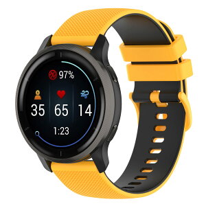 [ShweLan] 22mm �o���h For Garmin Forerunner 970 / 965 / 570 47mm / 265 / 255 / 255 Music/Vivoactive 4 / Garmin Venu 4 45mm / 3 45mm / 2 ���o���h �x���g �ւ��x���g �V���R���� �ʋC�� �i�C�G���[+�u���b�N�j