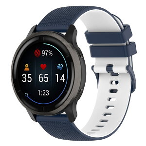 [ShweLan] 22mm �o���h For Garmin Forerunner 970 / 965 / 570 47mm / 265 / 255 / 255 Music/Vivoactive 4 / Garmin Venu 4 45mm / 3 45mm / 2 ���o���h �x���g �ւ��x���g �V���R���� �ʋC�� �i�l�C�r�[+�z���C�g�j