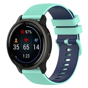 [ShweLan] 22mm �o���h For Garmin Forerunner 970 / 965 / 570 47mm / 265 / 255 / 255 Music/Vivoactive 4 / Garmin Venu 4 45mm / 3 45mm / 2 ���o���h �x���g �ւ��x���g �V���R���� �ʋC�� �i�O���[��×�u���[�j