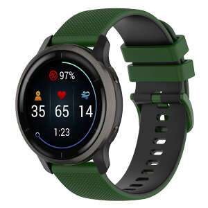 ShweLan 20mm �o���h For Garmin Forerunner 70 / 170 / 170 Music / 645 / 570 42mm / 245 / 165 / Garmin Venu Sq 2 / Sq / Venu 2 Plus / Venu / Vivoactive 5 / 3 / Vivomove 3 / Approach S50 ���o���h �x���g �ւ��x���g �V���R���� �ʋC�� �i