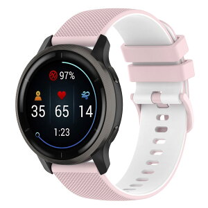 ShweLan 20mm �o���h For Garmin Forerunner 70 / 170 / 170 Music / 645 / 570 42mm / 245 / 165 / Garmin Venu Sq 2 / Sq / Venu 2 Plus / Venu / Vivoactive 5 / 3 / Vivomove 3 / Approach S50 ���o���h �x���g �ւ��x���g �V���R���� �ʋC�� �i