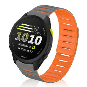 YealRed 20mm �V���R���o���h For Garmin Forerunner 170 Music ���C�o�b�N�� (�O���[�I�����W)