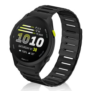 YealRed 20mm �V���R���o���h For Garmin Forerunner 170 Music ���C�o�b�N�� (�u���b�N)