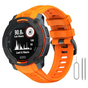 22mm �o���h Compatible for Garmin Instinct 3 45mm�C�X�|�[�c�V���R�����X�g�����o���h (�I�����W)
