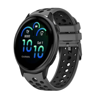 [Asvufeyy] 20mm �o���h Garmin(�K�[�~��) Vivoactive 6/5/Venu Sq 2/Venu 2 Plus �Ή� �����x���g, Garmin Forerunner 70/170/170 Music/570 42mm �p �\�t�g���y�� �ʋC�� 2�F�V���R�������p�X�g���b�v - �O���[