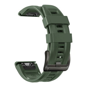 [YOCAHU] QuickFit 22 mm �o���h �����p for GARMIN(�K�[�~��) Fenix 7 Pro Solar/Approach S70 47 mm/Forerunner 965 �Ή� �X�g���b�v �V���R�� �x���g �_�炩�� �h���� �K�[�~�� �p �����o���h (Army green)