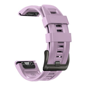 [YOCAHU] QuickFit 22 mm �o���h �����p for GARMIN(�K�[�~��) Fenix 7 Pro Solar/Approach S70 47 mm/Forerunner 965 �Ή� �X�g���b�v �V���R�� �x���g �_�炩�� �h���� �K�[�~�� �p �����o���h (light purple)