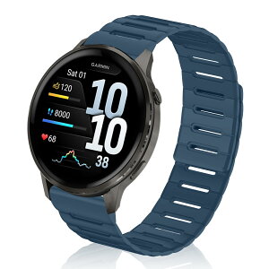 YealRed 22mm �V���R���o���h For Garmin Venu 4/3 45mm ���C�o�b�N�� (�u���[)