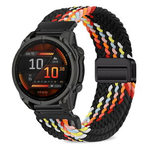 VanHooc Quickfit 20mm �i�C�����o���h Garmin Fenix 8�p(�u���b�N���C���{�[)