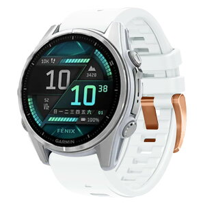 MOQIAN 20mm �\�t�g�V���R�[���S�[���h�X�`�[���o�b�N���t���o���h �Ή� Garmin Fenix 8 43mm / epix Pro 42mm�AFenix 7s/6s/5s�GQuickFit 20mm �o���h �Ή� Instinct 2S / Instinct 2S Solar (�z���C�g)