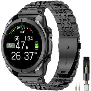 �Ή� �K�[�~�� QuickFit 26mm �o���h �����x���g Garmin Fenix 8 51mm/7X/7X Pro/ 6X Pro�p�e�����X�x���g �����Y�r�W�l�X �X�g���b�v Instinct 3 50mm/Epix Pro 51mm �����o���h �ϋv�� ���ɗD�����i�u���b�N�j