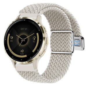 Abanen �ґg�L�k���i�C�����r���v�o���h Garmin Venu 2S / Vivoactive 4S / Vivomove 3S/ Venu 3S�p 18mm���[�v �\�t�g�X�g���b�`���X�g�o���h �X�g���b�v �}�O�l�b�g�J�� Forerunner 255s/265s�p (�X�^�[���C�g)