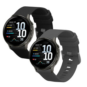 kwmobile 2x �����o���h Garmin Venu 4 45mm�Ή� �x���g - �V���R���o���h �\�t�g TPU �ϋv�� ���F/�O���[