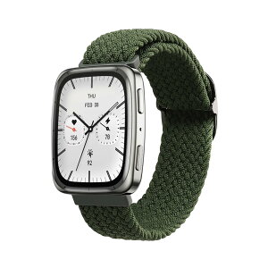 kwmobile Garmin 20mm Amazfit Active 2 Sqaure/Amazfit Active 2�Ή� �����o���h - �����x���g �i�C���� �ϋv�� 14-22 cm �[�ΐF
