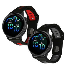 kwmobile 2x �����o���h Garmin vivoactive 6 / vivomove Trend/Forerunner 55�Ή� �x���g - �V���R���o���h �\�t�g TPU �ϋv�� ���F/�ԐF/���F/�O���[