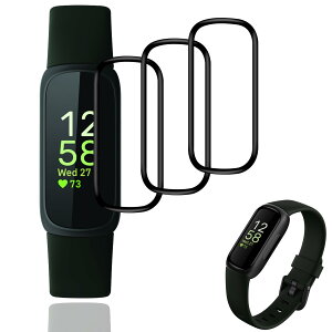 �Ή� Fitbit Inspire3 �t�B���� PET������ �Y�f�@�� �p Inspire3 �ی�t�B���� �L�Y�h�~ �Ռ��z�� �S�ʕی� �C�A�[��