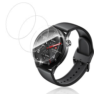 Nutmeg�y3���Z�b�g�zFor Xiaomi Watch S5 �p �K���X�t�B���� ���{���Ɏq�� Xiaomi �X�}�[�g�E�H�b�` Watch S5 46mm �t�C���� �ی�t�B���� 9H�d�x �����ߗ� �����^ �S�ʕی� �ϏՌ� �����x�^�b�` ��U�h�~