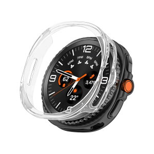 AiMaoo Samsung Galaxy Watch 8 Classic 46mm �Ή� �P�[�X �K���X�t�B�����Ȃ� �ی� �J�o�[ �d���|��PC�f�� �ϏՌ� ���h�~ �ϐF�h�~ �ȈՒ��E �y�� �X�}�[�g�E�H�b�` Galaxy Watch 8 Classic 46mm �p (�N���A)