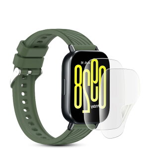 �y�A���`�O���A �t�B���� 2���Z�b�g�z�Ή� Xiaomi Redmi Watch5 Lite �ی�t�B���� �� TPU�f�� for Redmi Watch 5 Lite 1.96�C���`�ی�t�B���� �\��t���ȒP/�S�ʕی�/�C�A�Ȃ�/�w��h�~/�X�N���b�`�h�~/��
