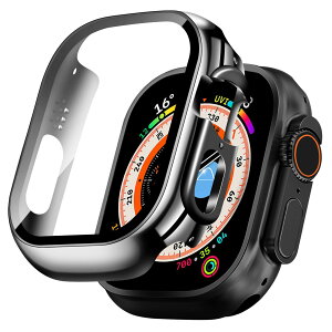 �y2���zTEMEDO �Ή� �A�b�v���E�H�b�` �J�o�[ 49mm Apple Watch Ultra 3/2/1 �P�[�X ���b�L���H �K���X�t�B���� ��̌^ �����x�^�b�` �L�Y�h�~ PC�f�� �S�ʕی� ��d�\�� ���ϋv �����ߗ� ������(�����