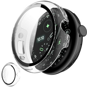 UIUIKA For Pixel Watch 5/4 41mm ��p�J�o�[ �K���X�t�B���� ��̌^ �S�ʕی�(�N���A)
