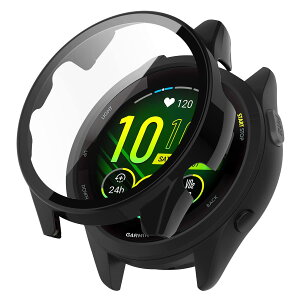 AiMaoo Garmin Forerunner 265S �Ή� �P�[�X �����K���X�t�B���� �ی� �J�o�[ �d���|��PC�f�� ��̉� �ϏՌ� ���h�~ �ϐF�h�~ �S�ʃJ�o�[ �S�ʕی� �X�}�[�g�E�H�b�` Garmin Forerunner 265S (�u���b�N)