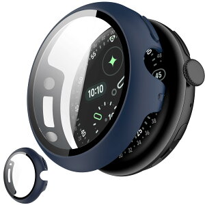 UIUIKA For Pixel Watch 5/4 41mm ��p�J�o�[ �K���X�t�B���� ��̌^ �S�ʕی�(�u���[)