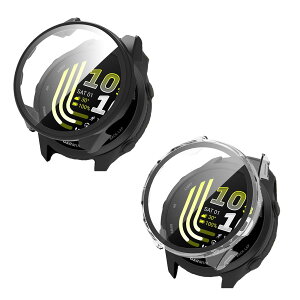 [ToVioc] �P�[�X For Garmin Forerunner 70/170/170 Music �ی�P�[�X 2���Z�b�g (�N���A+�u���b�N)