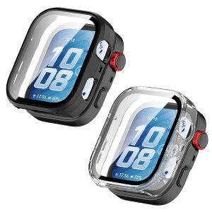 [ToVioc] �P�[�X For Huawei Watch Fit 5 Pro �ی�P�[�X �y2���Z�b�g�z �ی�J�o�[ (�N���A+�u���b�N)