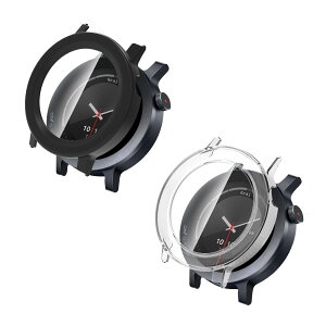 [ToVioc] �P�[�X For CMF by Nothing Watch Pro 3 �ی�P�[�X �y2���Z�b�g�z �ی�J�o�[ (�N���A+�u���b�N)