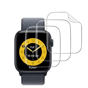 �y3���Z�b�g�zFor Apple Watch SE 3(2025) / 2 / 1 / Series 6 / 5 / 4 (44mm) �t�B���� �ی�t�B���� �yMoahsiuny�z�_�炩�� TPU�� 3D �����ߗ� �h�w�� �ϏՌ� ��ʑN�₩ �\��t���ȒP
