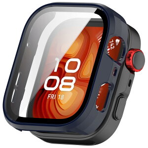 YAODLE For HUAWEI WATCH FIT 5 Pro �J�o�[ �t�@�[�E�F�C WATCH FIT 5 Pro �P�[�X PC�f�� �J�o�[ �K���X�t�B������̌^ �S�ʕی� ��d�\�� �h�o ���{���Ɏq�� �L�Y�h�~ �y�ʁi�u���[�j