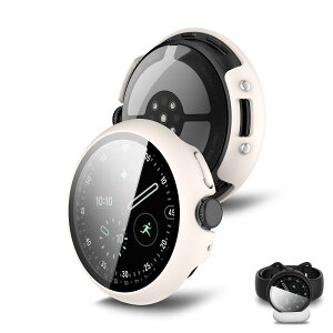 Gewhineul �K���X�t�B������̌^�P�[�X �Ή� Google Pixel Watch 4 (2025), PC+TPE�ގ� �����ߗ� �w��h�~ ���h�~ �J�o�[ �Ή� �O�[�O���s�N�Z���E�H�b�` 4, ��d�\�� �S�ʕی� �����^ ���ϋv �����ȒP ��
