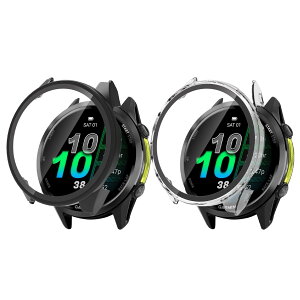 [ToVioc] �P�[�X For Garmin Forerunner 970 �ی�P�[�X �y2���Z�b�g�z �ی�J�o�[ (�N���A+�u���b�N)