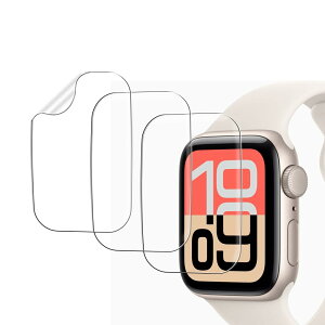 �y3���Z�b�g�zFor Apple Watch SE 3(2025) / 2 / 1 / Series 6 / 5 / 4 (40mm) �t�B���� �ی�t�B���� �yMoahsiuny�z�_�炩�� TPU�� 3D �����ߗ� �h�w�� �ϏՌ� ��ʑN�₩ �\��t���ȒP