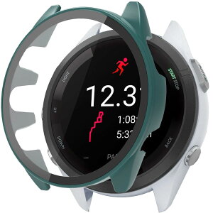 FINON for Garmin Forerunner 265s �p �P�[�X �K���X�t�B������̌^ �y�� �ȈՒE�� �V���v�� (�O���[��)