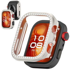 �y�L���L���P�[�X�zFINEEN huawei watch fit 4 �P�[�X �L���L�� PC�f�� 51�̃N���X�^���_�C�������h���� �Ή� huawei fit 4 ��p �ی�P�[�X �ȒP���t�� �ϏՌ��� 100%�q�x�A���ߗ� for �t�@�[�E�F�C