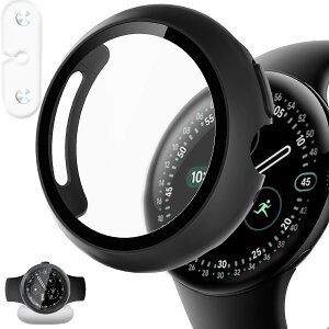 GYOKUYU [�P�[�X+�[�d�⏕�A�_�v�^�[] FOR Google Pixel Watch 5/4 41mm/45mm �ی�i45mm/�u���b�N�j