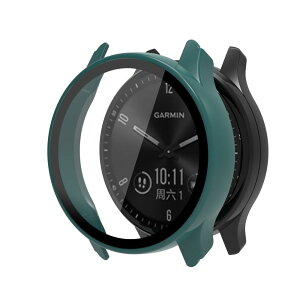 For Garmin vivomove Sport �J�o�[ PC�f�� �K�[�~�� vivomove Sport �P�[�X �K���X�t�B������̌^ �S�ʕی� ��d�\�� �h�o ���{���Ɏq�� �L�Y�h�~ �y��(�O���[��)