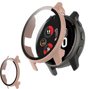 UIUIKA For Garmin Venu 2 �J�o�[ �K�[�~�� Venu 2 �ی�P�[�X �����K���X�t�B����&PC�t���[�� �����h�~ �Ռ��z�� �X�N���b�`�h�~ �h�o�h�� �w��h�~ �y�ʔ��^�݌v�i�s���N)