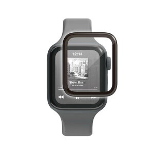 �G���R�� Apple Watch ��ʕی� �K���X�t�B���� �t���J�o�[ 40mm [Apple Watch SE3/SE2/SE Series 6/5/4 �Ή�] ���� �w��h�~ �G�A�[���X 0.15mm�̋ɔ� �A���~�t���[�� �\��t���c�[���t�� �u���b�N AW-25EFLGS
