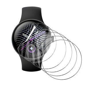 AOKUMA �Ή� Google Pixel 5 45mm �t�B�����y5���Z�b�g�z�Ή�Pixel Watch 5�ی�t�B���� ��ʕی�t�B���� 3D�Ȗ� �J�o�[ 24���Ԏ����C���Z�p �Ռ��z�� �����ߗ� �����x�^�b�` �w��h�~ ������ �a���� �C