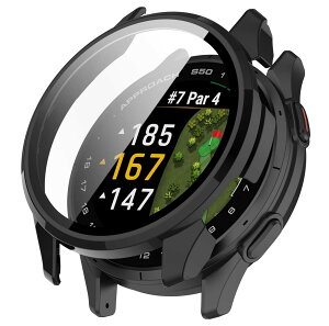 SHEAWA for Garmin�K�[�~�� Approach S50 �P�[�X �J�o�[ PC+�����K���X�t�B���� �S�ʕی� 9H�d�x ��̌^�ی�P�[�X �ی�J�o�[ �ϏՌ� �A�N�Z�T���[ (�u���b�N)