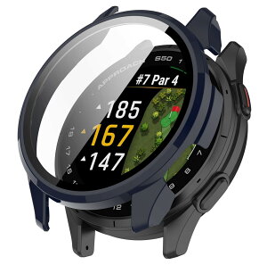 SHEAWA for Garmin�K�[�~�� Approach S50 �P�[�X �J�o�[ PC+�����K���X�t�B���� �S�ʕی� 9H�d�x ��̌^�ی�P�[�X �ی�J�o�[ �ϏՌ� �A�N�Z�T���[ (�l�C�r�[�u���[)