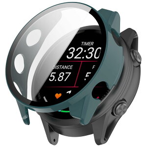 For GARMIN Forerunner 970 �J�o�[ PC�f�� �K�[�~�� Forerunner 970 �P�[�X �K���X�t�B������̌^ �S�ʕی� ��d�\�� �h�o ���{���Ɏq�� �L�Y�h�~ �y��(�O���[��)