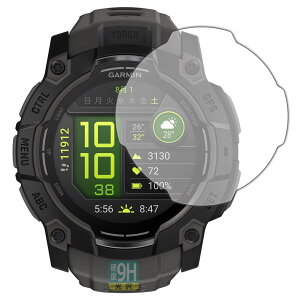 PDA�H�[ GARMIN Instinct 3 AMOLED [�P�[�X�T�C�Y 50mm�p] �Ή� 9H���d�x[����] �ی� �t�B���� ���{��