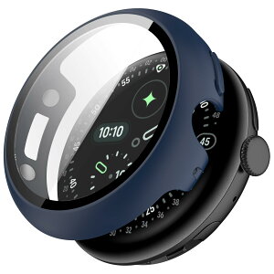 FINON for Google Pixel Watch 4 41mm �p �P�[�X �K���X�t�B���� ��̌^ �p �P�[�X �y�� �ȈՒE�� �V���v�� (�l�C�r�[)