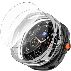 Miimall �Ή�Galaxy Watch 8 Classic �ی�J�o�[ �K���X�t�B����2������ �Ռ��z�� TPU�P�[�X �ȈՒ��E ���^�b�`���x �h�o �����ߗ� �h�w�� �M�����N�V�[�E�I�b�`8�N���V�b�N�p �t���[�� �y�� �C�菝
