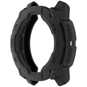�yFaygtni�z1�� GARMIN�Ή� Instinct E 45mm�Ή� �P�[�X TPU�� �\�t�g �ϏՌ� �y�� ���^ �����ȒP 6�F�I�v�V���� �t�B�����Ȃ� �u���b�N