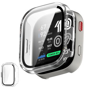 UIUIKA For Amazfit Bip Max ��p�J�o�[ �����K���X�t�B����+���ϏՌ�PC�t���[�� �����E�Ռ��E�X�N���b�`�h�~ ���˒ጸ �w��h�~ �y�ʃX�����݌v(�N���A)